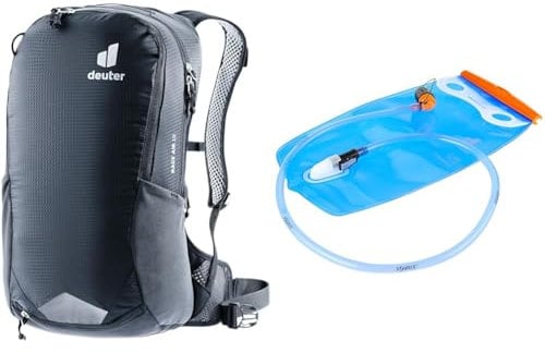 deuter Race Air 10 Fahrradrucksack, Schwarz & Streamer 2.0 Trinksystem