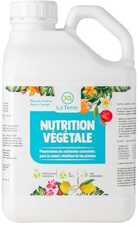 JQ LA TERRE ® ABONO CITRICOS DE 5 LITROS fertilizante citricos, abono liquido para cítricos,abono foliar para limonero, naranjo, pomelo, mandarino, lima y kumquat, aminoacidos vegetales