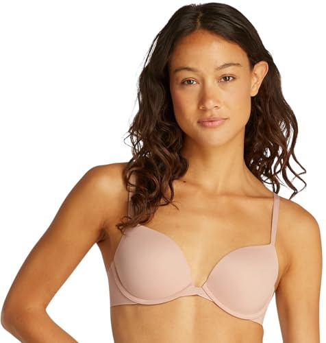 Calvin Klein Damen Plunge BH mit Push-Up, Beige (Cedar), 65E