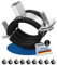 GARSIDURO® Profi Rohrschellen | 1 Zoll (32-36mm) 10 Stück | Schraubrohrschellen Stahl verzinkt mit Gummieinlage zur Rohrbefestigung und Rohrhalterung mit Vibrationsdämmung und Schalldämmung | 1