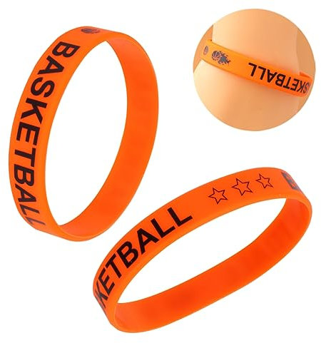BESTonZON Lot de 20 Bracelets de Basket- en Silicone Motif Amusant Unisexe pour Fête Carnaval