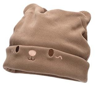 DiiWmme Katzenohren-Beanie-Mütze, Schwarze Y2k-Häkelmütze, gestrickte elastische Winter-Herbst-warme Damen-Skullies und Beanies-Mütze (DE/NL/SE/PL, Alphanumerisch, Einheitsgröße, Standard, Khaki)