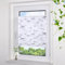 Plissee ohne Bohren mit Muster Weiß-Motiv B65 x H130cm, plissees klemmfix Sichtschutz und Sonnenschutz Blickdicht Faltrollo Lichtdurchlässig Rollos für Fenster