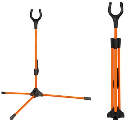 Soporte para arco de tiro con arco, soporte plegable para arco largo recurvo con base antideslizante para caza al aire libre