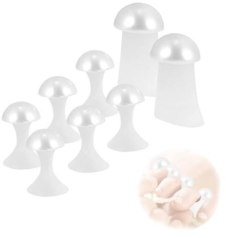 Angelkiss 8 Stück Zehenspreizer aus Weichem Silikon ,Zehentrenner für Pediküre und Nagellack, Perfekt für Heimgebrauch und Professionelle Anwendung(Weiß)
