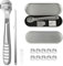 URAQT 6PCS Râpe à Pied Pédicure, Rapeuse Pieds Anti-Callosités, Coupe Cors, Rasoir pour Talons, Professionnel Pédicure kit Outils avec 10 Lames Outil, Outil de Soin des Pieds,Acier Inoxydable