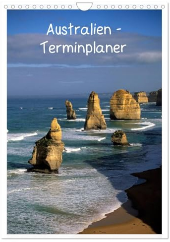 Australien - Terminplaner (Wandkalender 2026 DIN A4 hoch), CALVENDO Monatskalender: Bilder aus Australien mit Tieren, Küsten, Städten, Landschaften, Leuchttürmen u.v.a. (CALVENDO Orte)