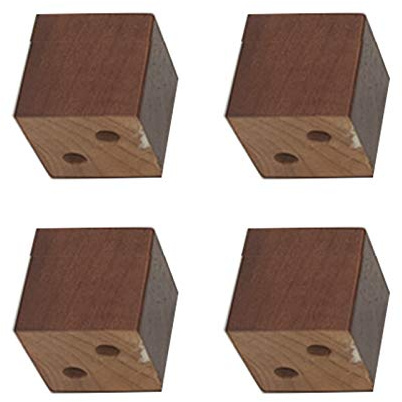 MYRDBT Pieds de Meubles, Lot de 4 Pieds de Meuble carrés en Bois de Noyer, pour Table, canapé, lit, Armoire, Chaise