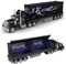 DzirePada Vintage American Large Trailer Kopf Bausteine Bausatz, Heavy LKW Modell Spielzeug, Technik Büro Haus Sammlerstücke Fahrzeug Klemmbausteine, Ideen Geschenke für Kinder Erwachsene