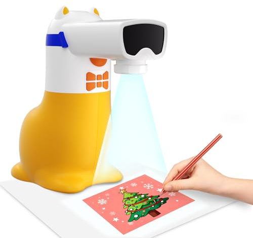 BrightBuddies Cadeau d’anniversaire pour garçons et filles, projecteur de dessin IA pour enfants, jouet éducatif intelligent d’apprentissage artistique, robot de peinture pour enfants de 4 5 6 7 8 ans