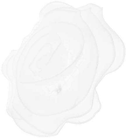 VALICLUD Broche Fleur en Organza Blanche 27 Cm, Broche pour Soirée, Banquet et Festival, Épingle Costume Élégante, Accessoire Féminin Décoratif et Polyvalent