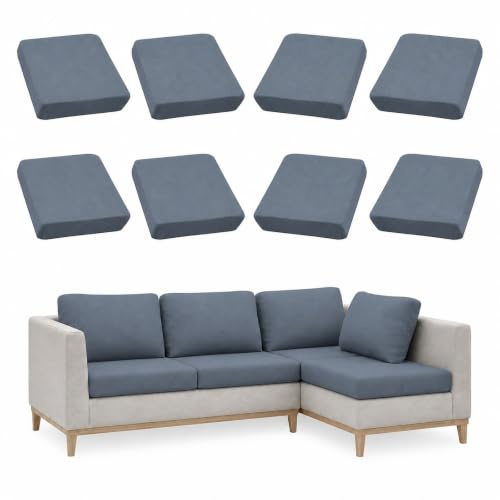YuLiMirich Sofabezug, Bezüge für Loungemöbel Outdoor, Outdoor Kissenbezug für Gartenmöbel, abnehmbare und maschinenwaschbare Sofabezüge für Terrasse, Garten und Balkon (Grau)