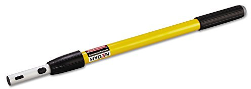 Rubbermaid Commercial Products HYGEN Quick Connect - Mango corto extensible para mopa, amarillo