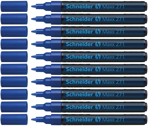 Schneider Maxx 271 Paint-Marker (Rundspitze, 1 - 2 mm) 10er Packung blau