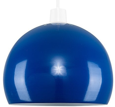 MiniSun | Retro Gloss Blue Arco Style Dome Ceiling Light Shade | Pendant Lights, Home Décor & Improvement Essential | 200cm Shade Width