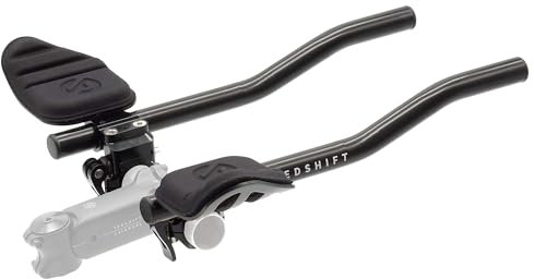 REDSHIFT Schnellverschluss-Clip-On-Fahrrad-Aero-Lenker, Fahrrad-Lenkerauflage, Aluminium-Aerobar-Verlängerungen für Straßen-, Triathlon, Mountainbike-, Hybrid, Fahrradzubehörteil, L-Biegung, S-Biegung