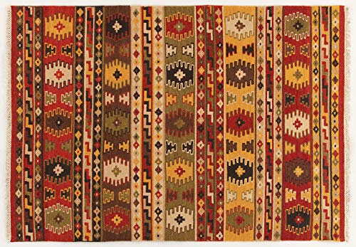 Kilim Carpets by Jalal Teppich Kilim Sivas 3 rot/mehrfarbig 160 X 230 cm