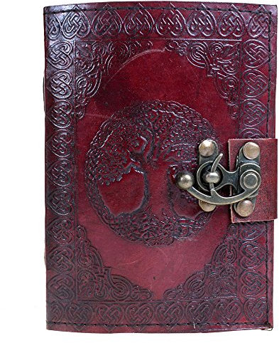 Nemesis Now Tree Of Life Journal en cuir avec serrure Marron 20 cm