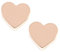 Happiness Boutique Orecchini a Bottone a Forma di Cuore in Oro Rosa | Piccoli Orecchini Minimal Acciaio Inossidabile Bijoux Design Simbolo Amore