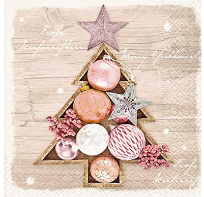 PAPER + DESIGN Weihn.Zelltuchserviette 33x33cm