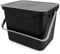 Easy Eco Black & Silver Grey Kitchen Compost Caddy/Food Recycling Waste Bin - 5 Litre (5L)