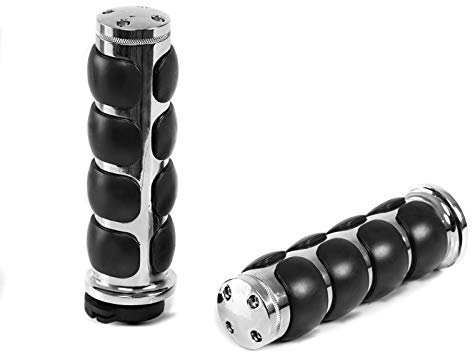 Lenker-Griffe 1 Zoll Craftride CG3 CNC Alu für Kawasaki für Yamaha Suzuki für Honda Chrom