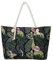 DonDon Strandtasche XXL mit Reißverschluss - Umhängetasche Damen, Shopper Tasche Damen im Beach Look mit Schulterriemen - Urlaub Must Haves Beach bag - Tropen Früchte