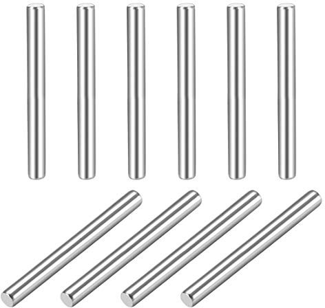 sourcing map 10 Stück Zylinderstifte Dübelstift 304 Edelstahl Holz Etagenbett Dübelstifte Regalheringe Stützregale 1,5 x 20mm (ca. 1/16)