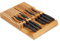 relaxdays Inserto Portacoltelli da Cassetto in bambù, Organizer per 17 Coltelli, Organizzatore, 5x43x28,5 cm, Naturale