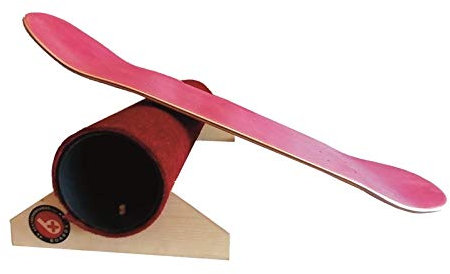 Bextreme Jibbbing Bar Skateboard + Rolle, Durchmesser 13 cm, gefüttert mit Plüsch + Halterungen. Auch für Indo Board Balance geeignet Üben Sie Gleichgewichte, Tricks, Fitnes, Übungen