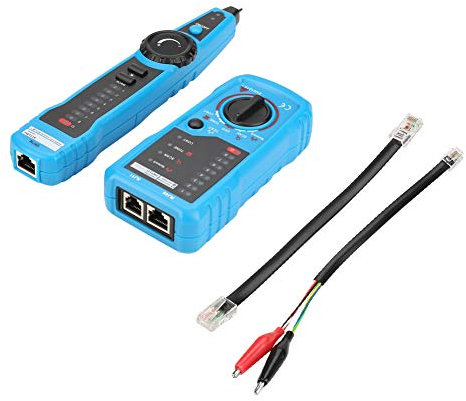 Handheld RJ11 RJ45 Telephone Multifunction Wire Tracker Toner Ethernet LAN Network Cable Detector for Network Cable Collation Telephone Line Tester Continuity Checking(No Batteries Included)