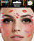 Gesichtstattoo - Glitzer Aufkleber Klebetattoos Temporäres Glitter Face Tattoo Motto Party Karneval Halloween (Herz)