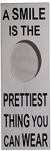 Antikas - Holzbilderrahmen, Oval, Spruch, weiß, Passfoto