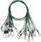 OriGlam - Filo da pesca, leader da pesca, attrezzatura da pesca in acciaio inox con girelle e moschettoni, 20 pezzi