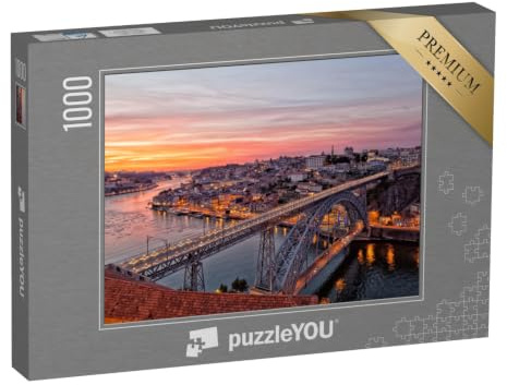 puzzleYOU: Puzzle 1000 Teile „Abendliche Luis I Brücke, Porto, Portugal“ – aus der Puzzle-Kollektion Portugal
