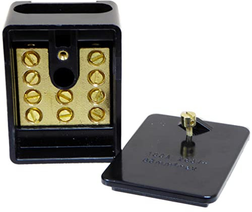 100 Amp 5 Way Link Block Single Pole ISCO Type Connector Junction Box for Max. 35mm² Cables