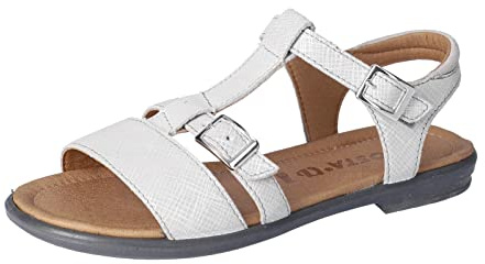 RICOSTA Mädchen Riemchensandalen KALJA,Kinder Sandalen,WMS:Mittel,Freizeitschuhe,offene Schuhe,Strandschuhe,Sandaletten,hellgrau (420),32 EU
