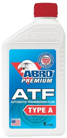 ABRO Automatic Transmission Fluid Type A, 1 Quart, Quality Economical ATF Fluid, Formulated from Select Base Oils with Anti-Foam Additive, Red Dye Leak Detector, Straight Mineral Oil Lubrication
