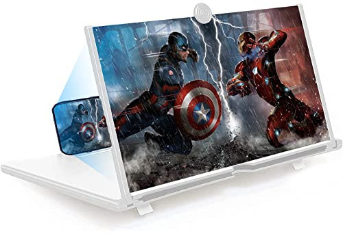 KONGMING 18 Zoll Handy Bildschirm Vergrößerungsglas 3D Screens Vergrößerungslinse für das Ansehen von Filmvideos Faltbarer Handylupe Bildschirm Vergrösserung für Smartphones
