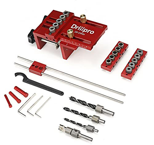 3 in 1 Adjustable Woodworking Doweling Jig Kit Pocket Hole Jig Drilling Locator For Furniture Connecting Hole Puncher Tools