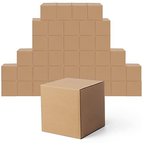 EYMPEU 40 Stück 15,3x15,3x15,3cm Braune Versandkarton, Kartons für kleine Gegenstände, Spielzeug, Schreibwaren und Weihnachtspäckchen