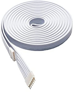 Litcessory Extension Cable for Philips Wiz LED Light Strips (10ft, 1 Pack, White)
