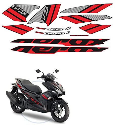 Für Yamaha AEROX 155 2019 Model Full Set Aufkleber Aufkleber Motorrad Modifiziertes Fahrzeug Verzieren Schützen PVC-Aufkleber (Color : 3)