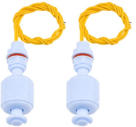 Aideepen 2 sensori di livello dell'acqua, interruttore a galleggiante, sensore liquido per idroponica, giardinaggio, acquario, piscina, serbatoio — 10 W, 52 mm