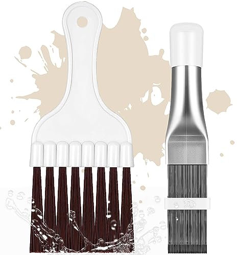 WTpin 2 Piezas Cepillo de Bobina de Condensador, Cepillo de Batidor Limpiador de Aletas, Batidor de Limpieza de Aletas de Aire Acondicionado, Peines Aleta de Condensador de Aire Acondicionado