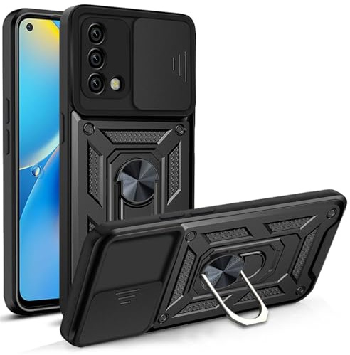 betterfon Handyhülle für Oppo A74 4G | Stoßfest & Kratzfest | Mit Kameraschutz, Anti-Fingerabdruck & robustem Panzerschutz-Design | Schwarz