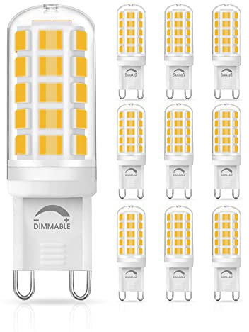 EvaStary G9 LED Lampe, 3W G9 LED Leuchtmittel,LED Birne G9 Ersetzt 40W G9 Halogenlampe, Warmweiß 3000K, 400 Lumens, mini lampadine a led G9 a 360 gradi,Kein Flackern, Dimmbar, G9 Glühbirne, 10er set