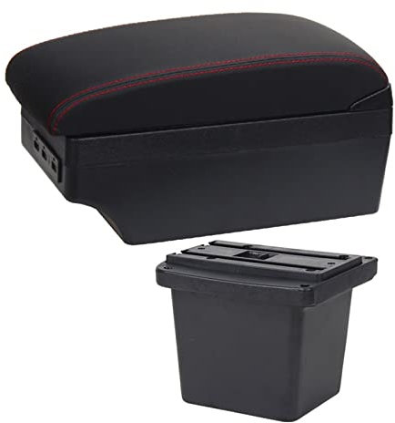 Hxfghz Autozubehör Multifunktions-Handlaufkoffer Mit USB-Armlehnenbox Mittelkonsole Ablagefach Für Hyundai I30 FD I30cw 2007-2011 Auto Mittelarmlehne Handschuhfach (Color : A)