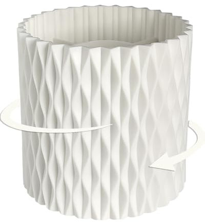 Lebenrich Pot à crayons rotatif pour bureau, 5 emplacements - Organiseur de bureau blanc unique - Fournitures de bureau et accessoires pour femmes et filles - Porte-crayons pour bureau et maison