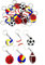 JZK 30-teiliges Sportball-Schlüsselanhänger-Set für Kinder, Silikon-Fußball-Basketball-Schlüsselanhänger für Kindergeburtstage, Partytütenfüller, Kinderparty, Dankeschön, Mitgebsel